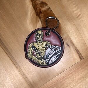 COACH X STAR WARS LEATHER BAG CHARM KEY CHAIN R2D2 C-3PO DROID DROIDS STARWARS